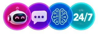 AI robot, chat, intelligence, and 24/7 support