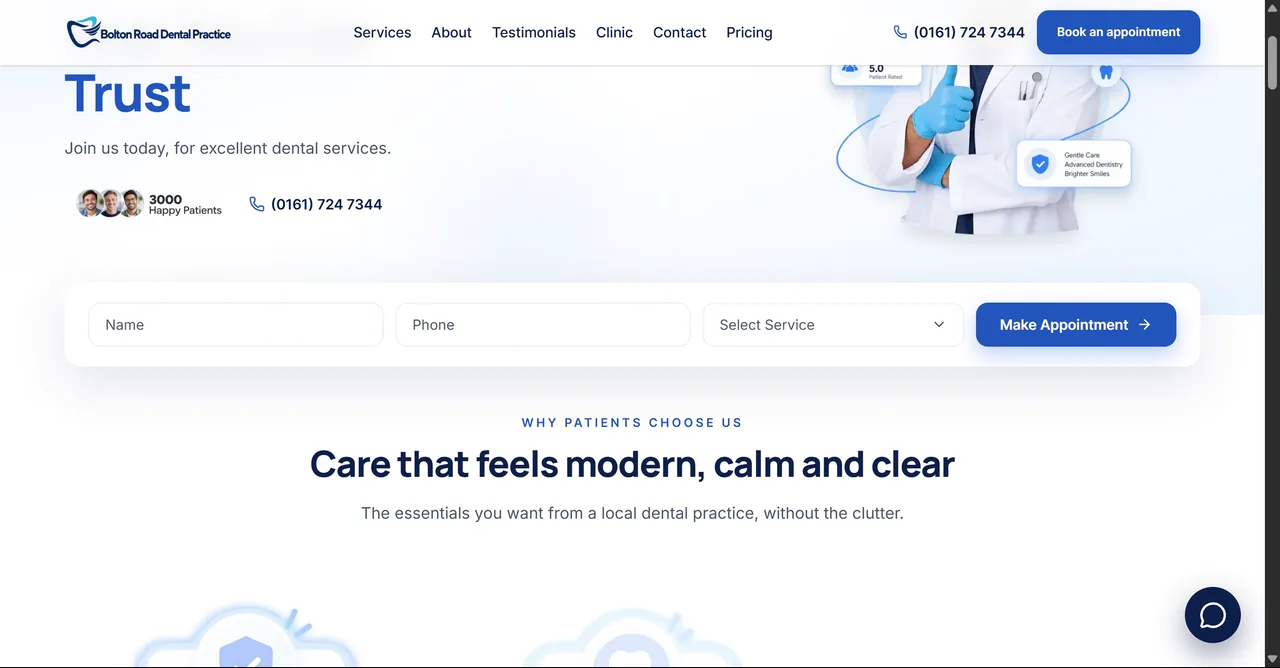 Dental Website project preview